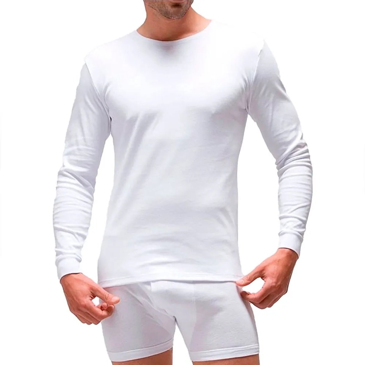 Rapife Lange Mouwen Basislaag Wit 2XL Man