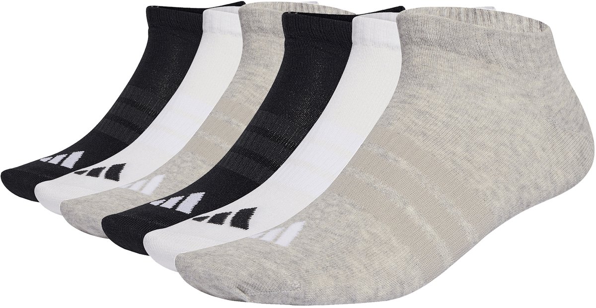 6 pairs of adidas THIN&LIGHT ESSENTIALS LOW CUT SOCKS Multicolor