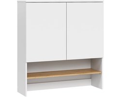 Wasmachinekast Opbouw Wit/Artisan Hoogwaardige Badkamerkast 93.5 x 100.3 cm