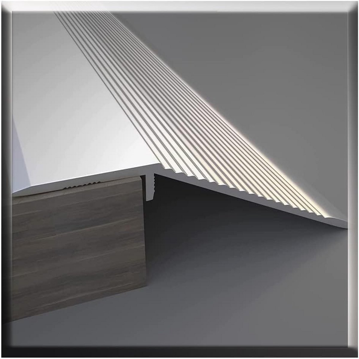 Aluminium Vloerovergangsprofiel voor Grote Hoogteverschillen (20-40mm) - Stevige Vlakke Strip