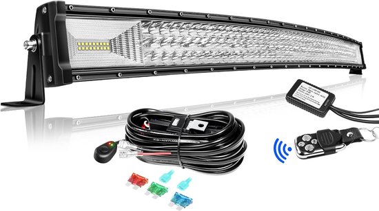 PICAA LED-lichtbalk 39 Inch 540W – 6000K Wit, Combi-straal (flood/spot), IP67 Waterdicht, Met 12V Kabelboom, Geschikt Voor SUV, Truck, Tractor En Offroad