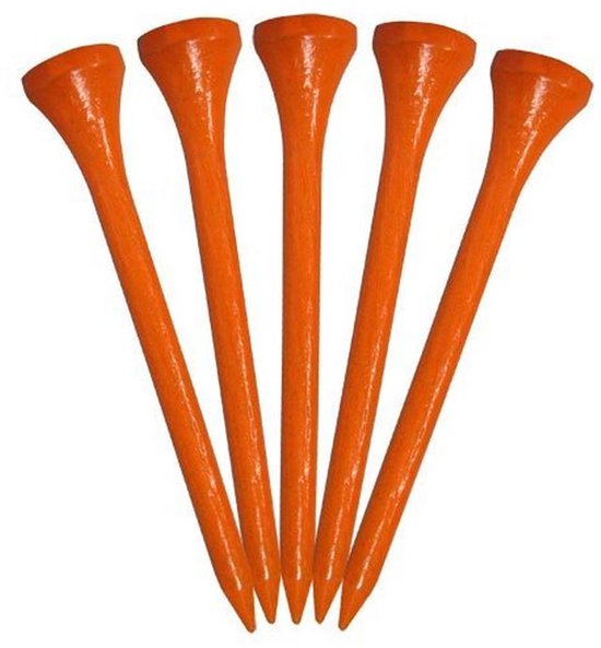 Golf Tees voor Volwassenen - 100 Stuks Citrus Oranje van Merkloos — afbeelding 3