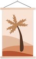 Porte-affiche avec affiche - Affiche scolaire - Été - Palmier - Pastel - 60x90 cm - Lattes vierges