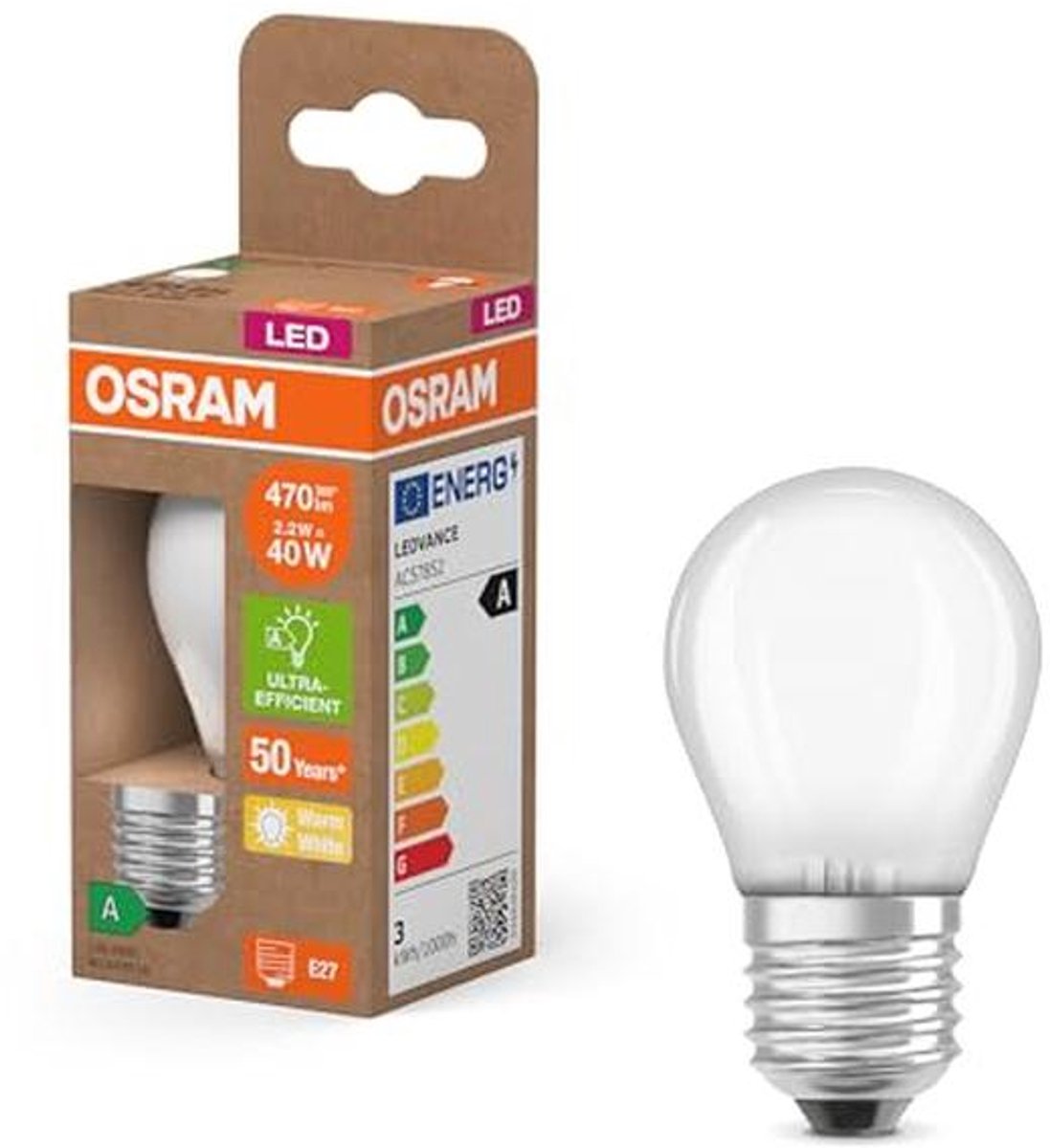 Energiezuinige LED-lamp Classic 2,2 W - Dimbare Warm Wit Licht E27