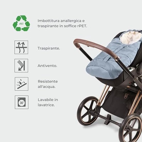 Universele voetenzak voor autostoelen met dieren - ideaal voor baby's van 0 tot 6 maanden, koudebestendig tot -10 °C van Universele — afbeelding 4
