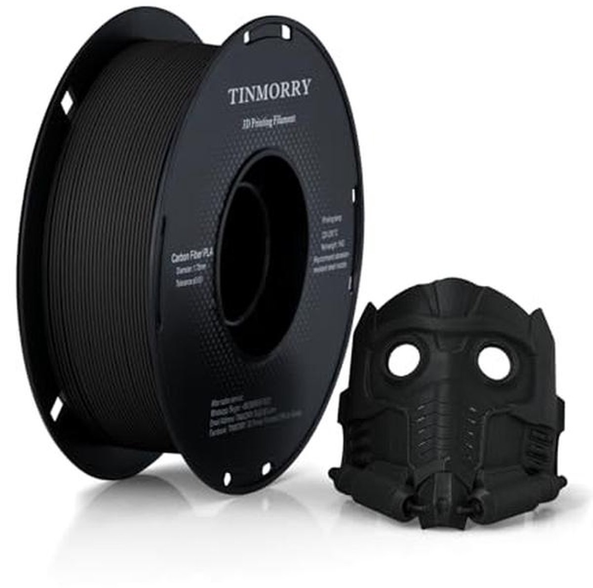 Koolstofvezel PLA Filament 1.75mm - Compatibel met FDM 3D Printers - 1KG Zwart