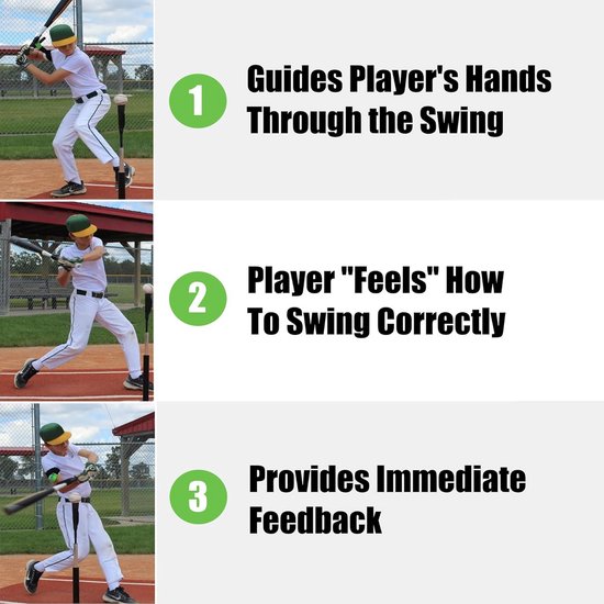 2 Stuks Slaghulpmiddel voor Honkbal/Softbal Training & 6 Gewicht Ballen van Merkloos — afbeelding 4