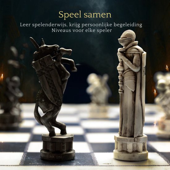 GoChess Wizard - Harry Potter Schaakspel - Slim Elektronisch Schaakbord met App – AI Schaakcomputer & Online Multiplayer – 32 Niveau’s – LED Coaching – Oplaadbaar & Bluetooth – Inclusief Schaakstukken