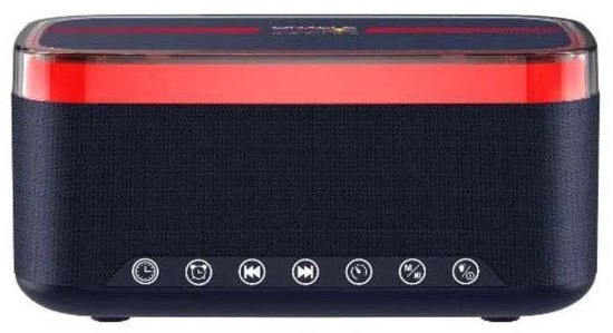 Radio-réveil Oracle Red Bull Racing - Wekker numérique avec chargement sans fil - Haut-parleur Bluetooth - Siècle des Lumières LED Multi - Puissance maximale 30 W - TWS (RB-SK300)