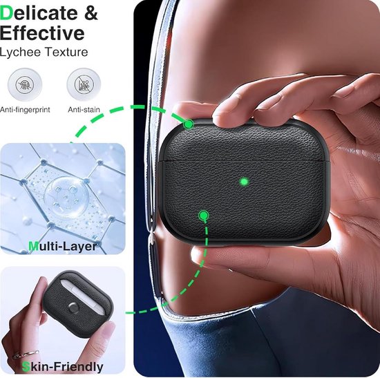 Hoesje compatibel met AirPods Pro 3 2025, TPU-hoesje, ultradun Case Cover, schokbestendig, krasbestendig - wit van hoesje — afbeelding 5