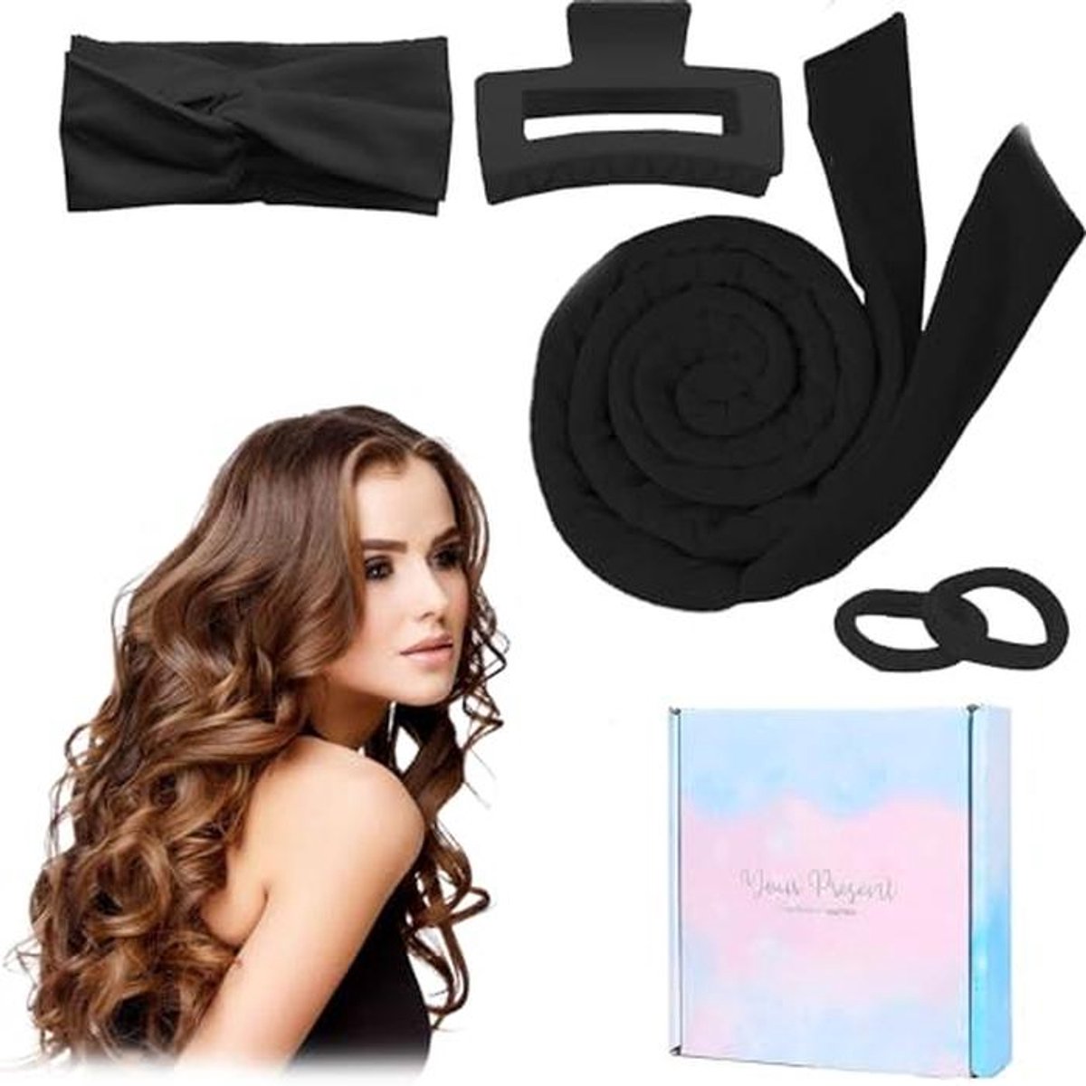 Heatless Hair Curling Set - DIY Night Curlers for Beautiful Waves