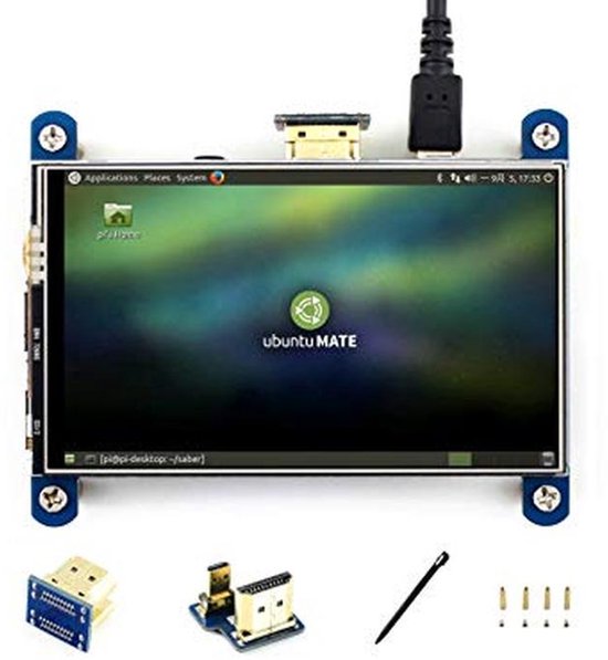 4 Inch HDMI LCD Display met Rasptouch voor Raspberry Pi - 800 x 480 | bol