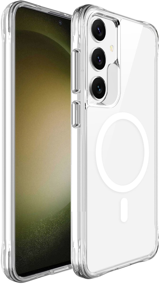 imoshion Hoesje - Geschikt voor Samsung Galaxy S24 - met Magnetische Ring case - Transparant
