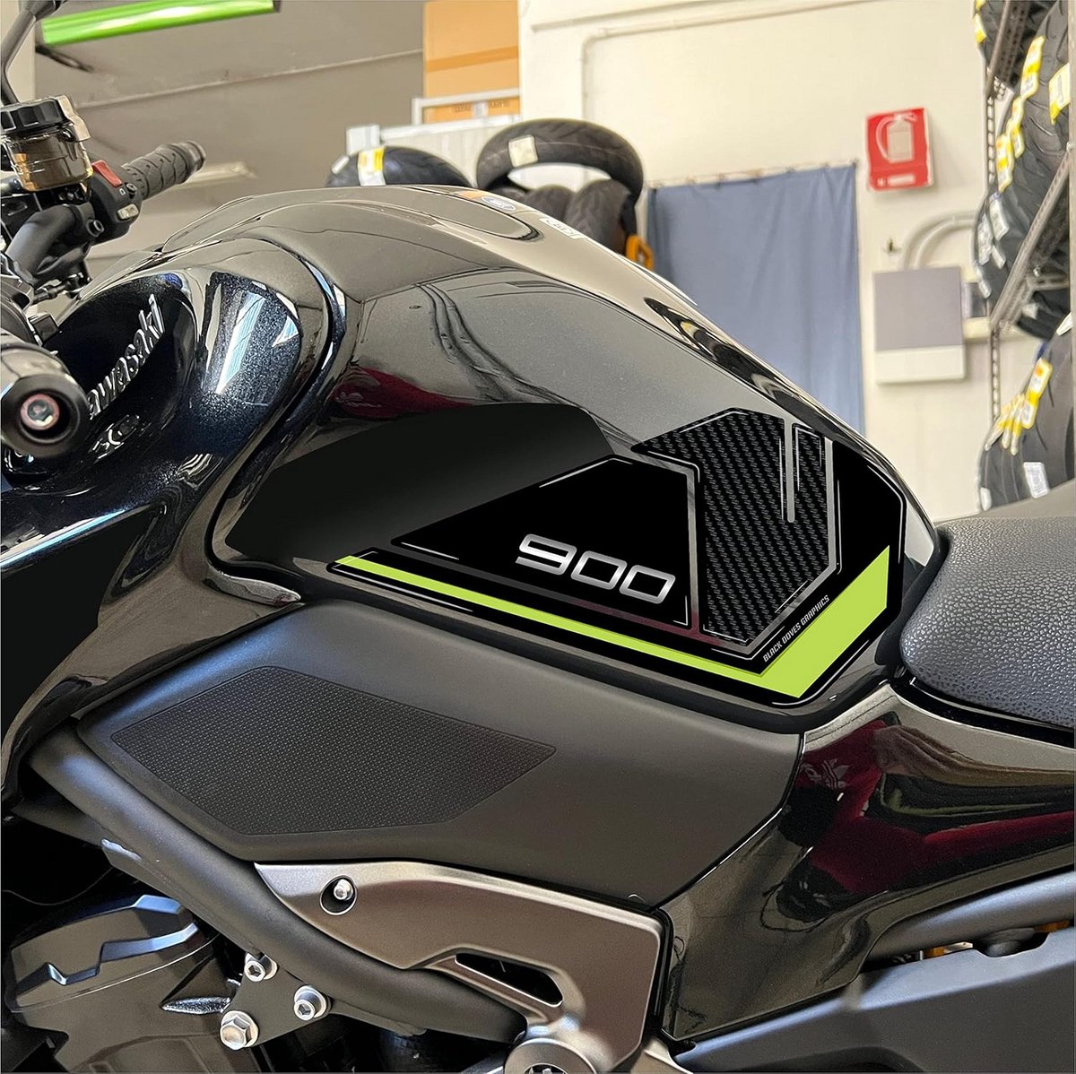 Zijdelingse tankpads voor motorfiets - Hars-stickers voor optimale tankbescherming