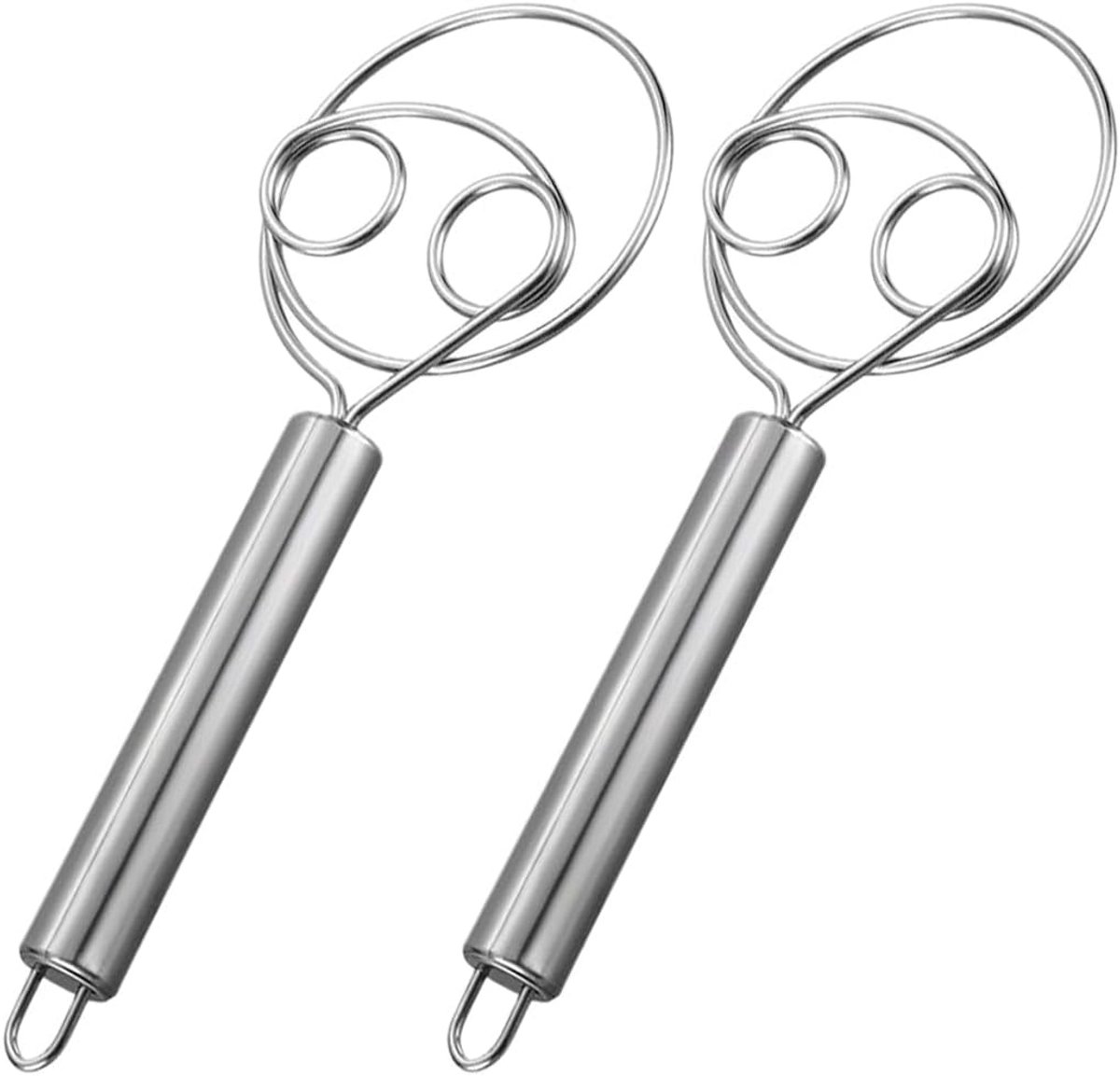 Set van 2 Deegbezem Roestvrij Staal voor Efficiënt Kneden - Professioneel Bakgereedschap