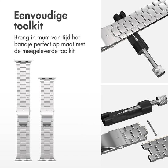 Apple Watch Series 1/2/3/4/5/6/7/8 / SE / Ultra Bracelet 42/ 44/45/49 mm - Bracelet en iMoshion - Argent