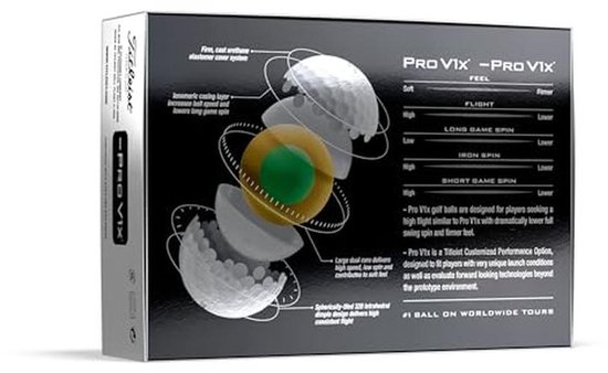 Professionele Golfballen Pro V1X Left Dash van Merkloos — afbeelding 3