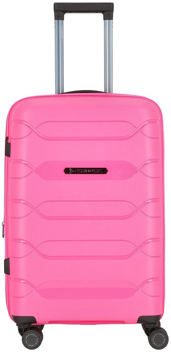 Polestream Strz by Asteroid 4 wielen Trolley M 64 cm met uitbreidingsplooi - Harde bagage - TSA slot - intense magenta