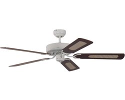 Grote Plafondventilator 132 cm Wit Zonder Verlichting 5 Bladen