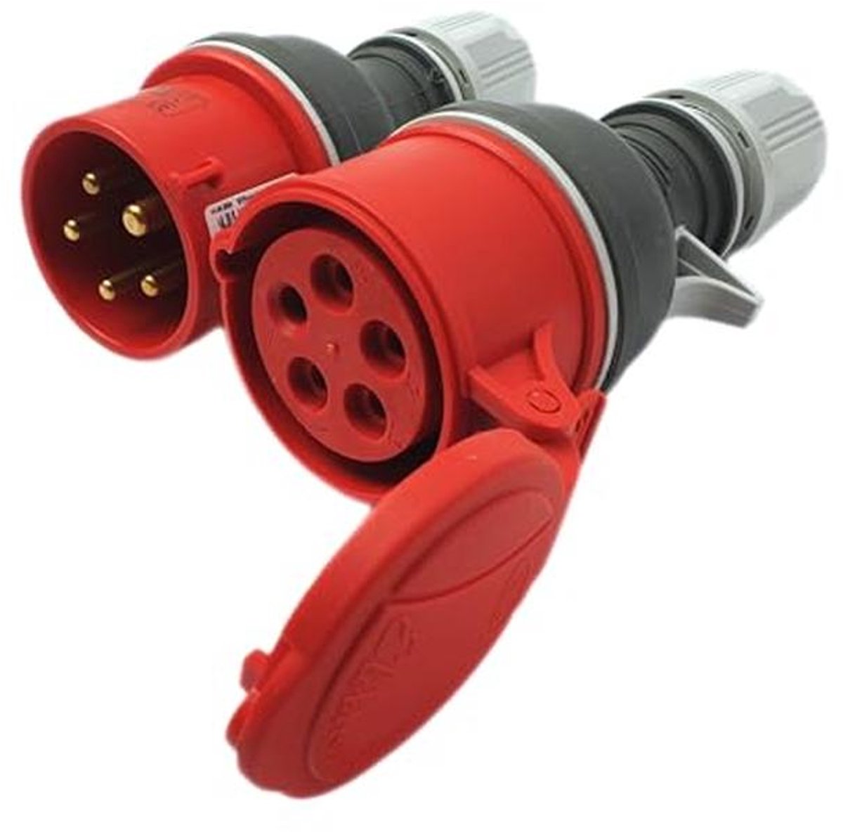 Premium CEE Steker & Contra Steker Set 5-Polig 16A 400V IP44 | Robuuste Krachtstroomverbinding voor Bouw en Werkplaats