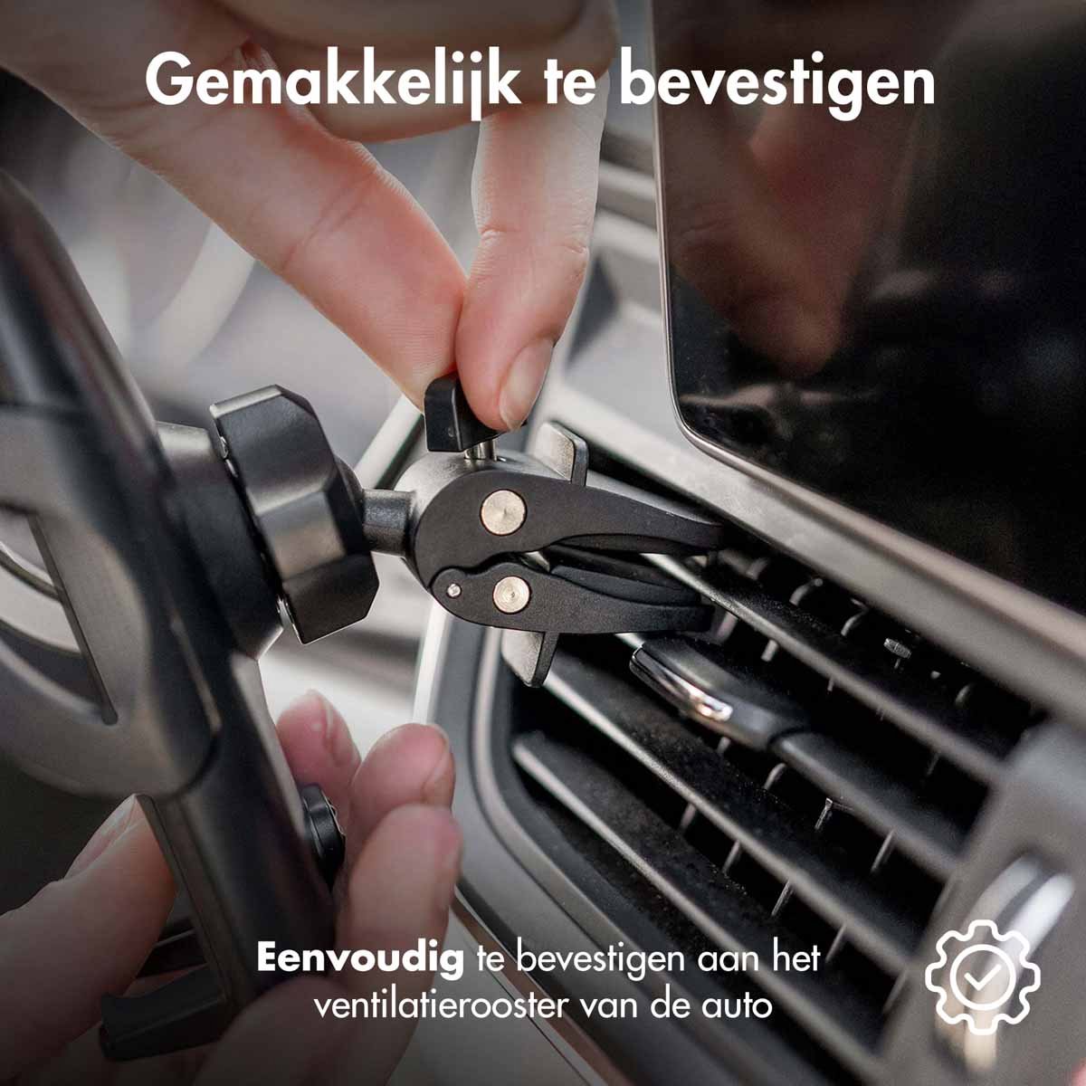 imoshion Telefoonhouder Auto Ventilatie rooster - Verstelbaar en 360° Draaibaar - GSM Houder - Universeel - Carbon Auto Accessories — cadeau in Cadeau-ideeën - foto 5