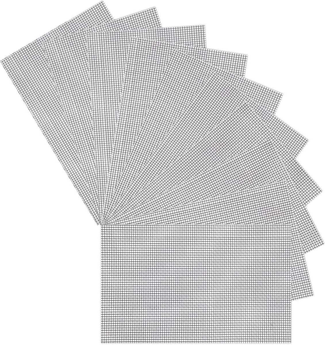 Vliegengaas Reparatieset - 10 Stuks, Waterdichte Repareertape voor Raamgaas (13x18 cm)
