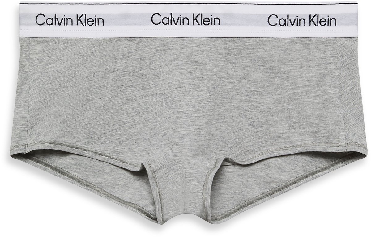 Calvin Klein Boyshort van katoen en modal - Grey Heather