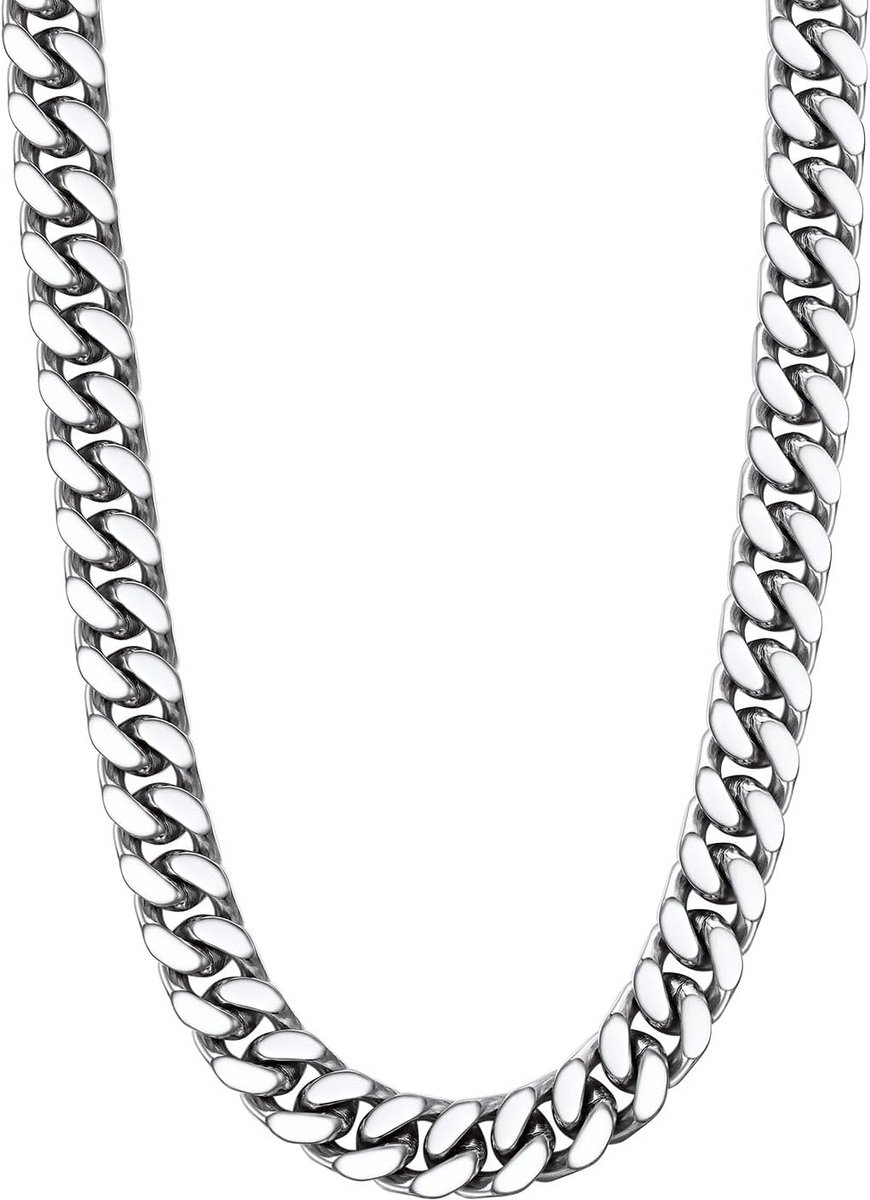 Chunky Cubaanse Schakelketting Roestvrij Staal - Hiphop Ketting voor Dames en Heren (5-12-14 mm)