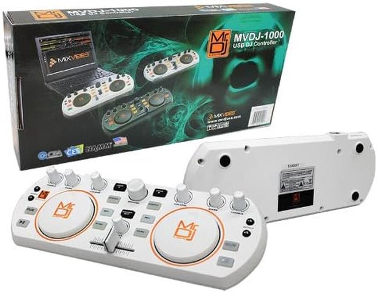 USB DJ Mixer Controller met Dubbele Kanalen voor Laptop en PC – Plug & Play