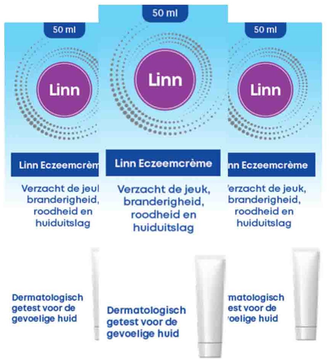 Linn Eczeemcrème - 3 x 50 ml - Voordeelverpakking