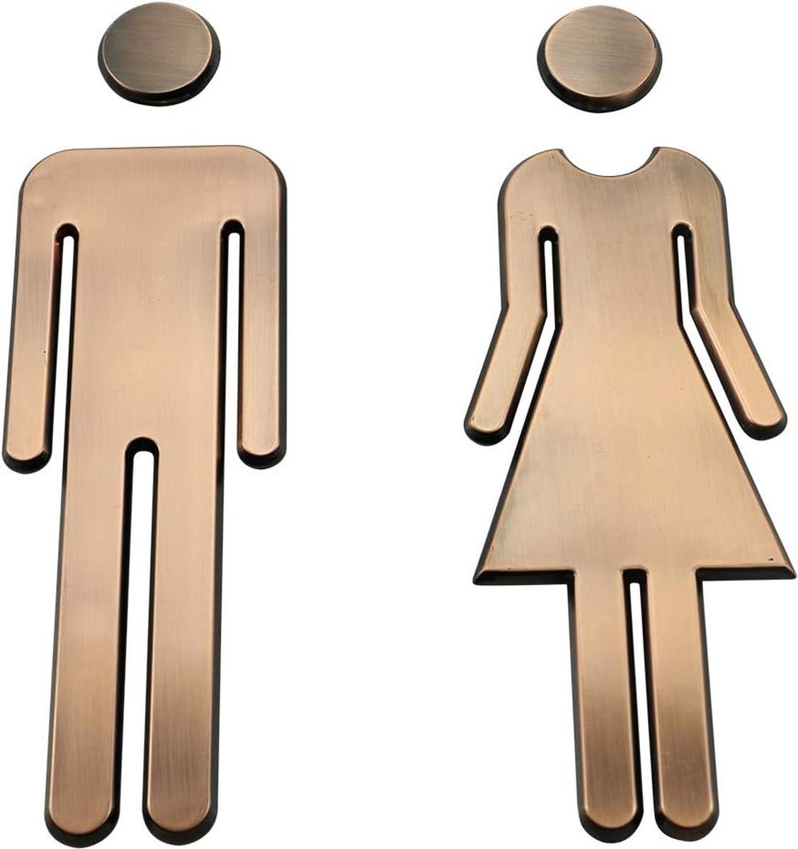Stunq® Toiletdeurteken - Sticker voor Badkamer - Sticker voor Heren en Dames - Sticker voor Toilet, Deur, Openbaar Restaurant, Hotel, Cafetaria