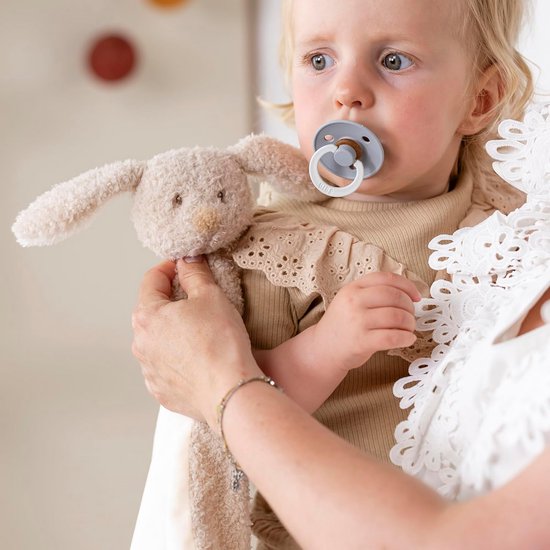 Groot Knuffeldoek Konijn Teddy Beige - Zachte Troostdoek 35 cm — afbeelding 5