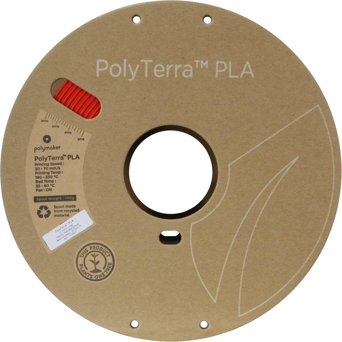 Matte PLA 3D Printerfilament Dubbele Kleur 1.75mm 1kg - Schaduw Rood (Zwart-Rood)