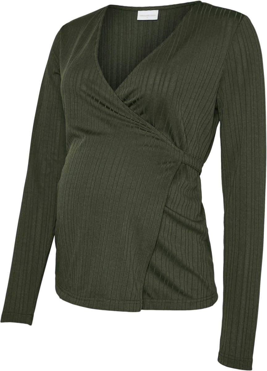 MAMALICIOUS - MLALAJDI TESS LS JRS WRAP TOP 2F - Dames - Blouses