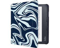 Slimfit Hoesje Sleepcover Geschikt voor Kobo Libra 2 Hoes Cover Abstract Kleuren - ereader hoesje - cover