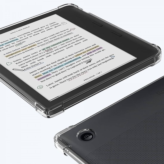 Crystal Clear Hoesje - Geschikt voor Kobo Libra Colour - TPU Hoes Cover - Transparant - ereader hoesje - cover van MMOBIEL — afbeelding 2