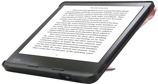 Origami Sleepcover Geschikt voor Kobo Sage Hoes Roze Goud * - ereader hoesje - cover van Origami Sleepcover — afbeelding 5