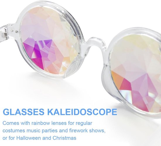 Kaleidoscoop zonnebril voor kinderen - kleurrijk en psychedelisch design van Merkloos — afbeelding 5