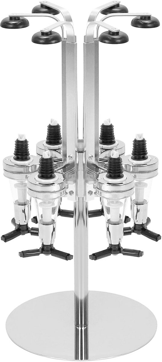 6-fleskopdispenser Drankflesdispenser Aluminiumlegering voor Bar en Feest