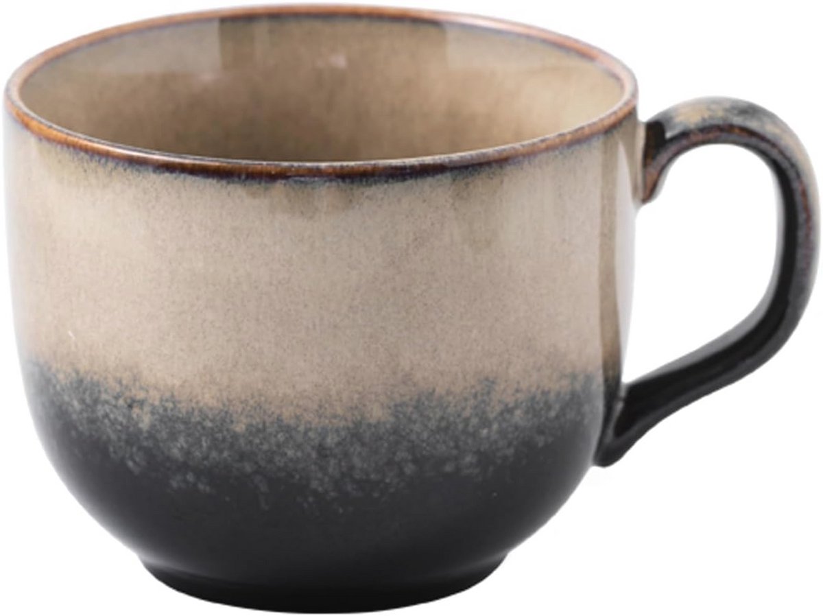Grote Koffiemok 400 ml - Aardewerk Keramisch - Mueslikom met Handvat - Perfect voor Cappuccino en Muesli