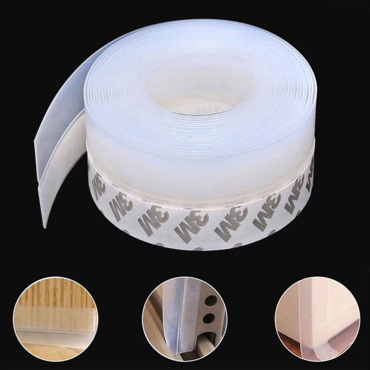 Siliconen Afdichting Strip voor Deuren en Vensters - 45mm x 10m - Weerbestendige Tochtstrip Tape