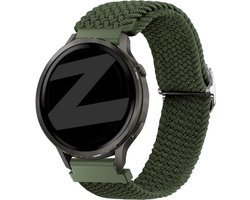 Bandz gevlochten nylon bandje (18mm) - Geschikt voor Garmin Vivoactive 4s / Vivomove 3s / Venu 2s / Venu 3s / Forerunner 255s / Forerunner 265s / Venu 4 - 41mm - Groen