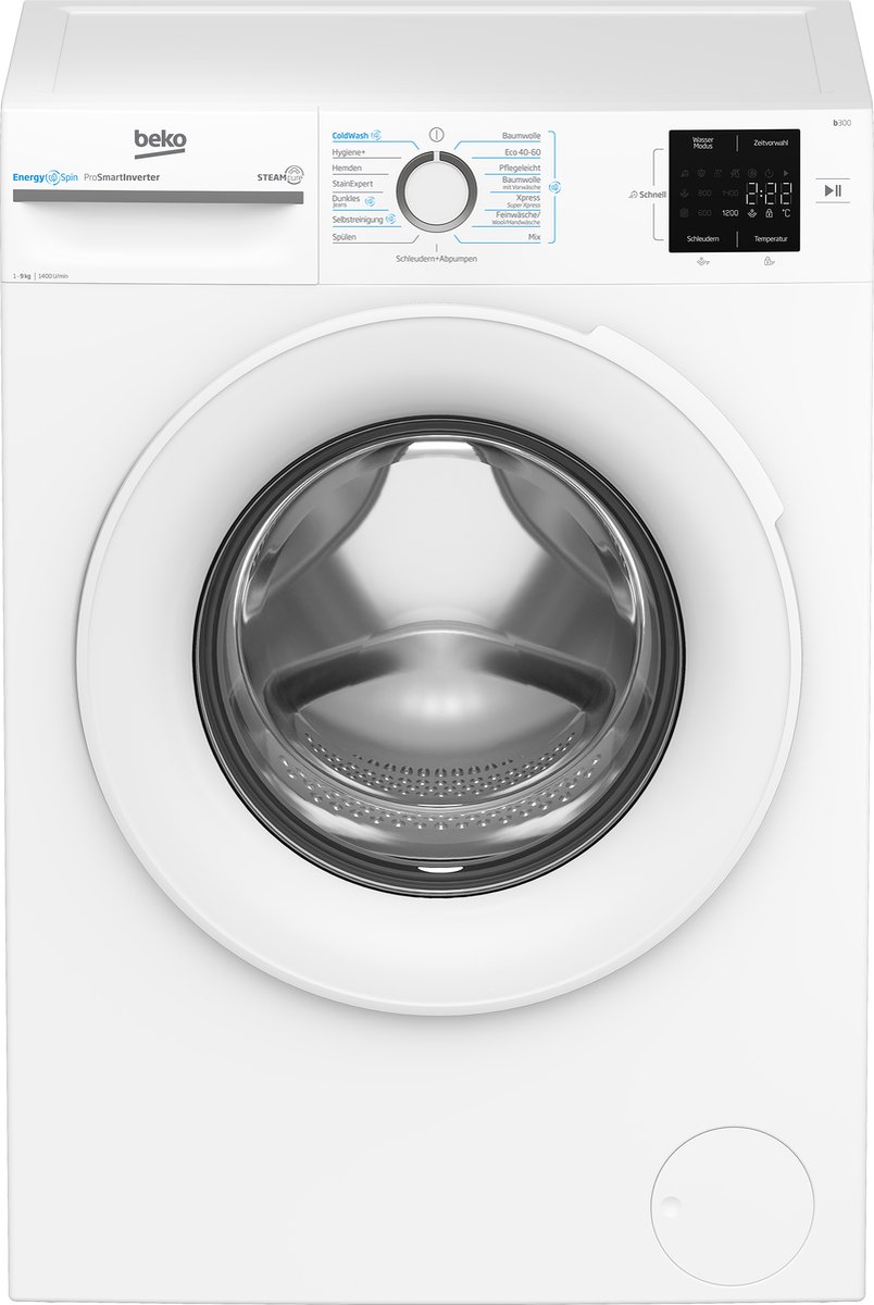 Beko b300 BM3WFU39413W wasmachine Voorbelading 9 kg 1400 RPM Wit