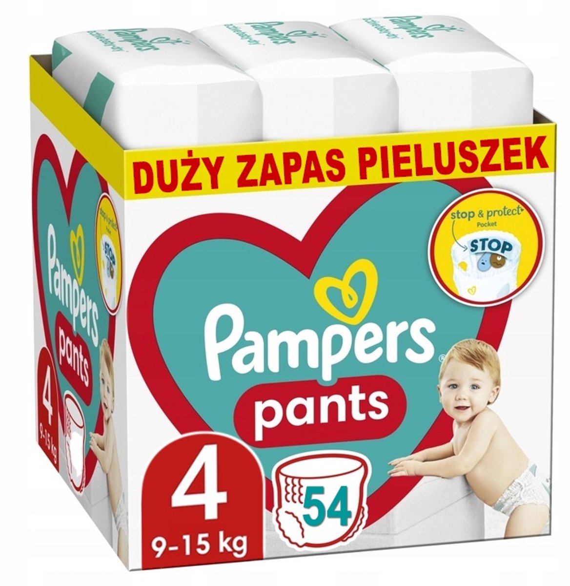 Pampers Pants Maat 4 - 54 luiers voor kinderen 9-15 kg