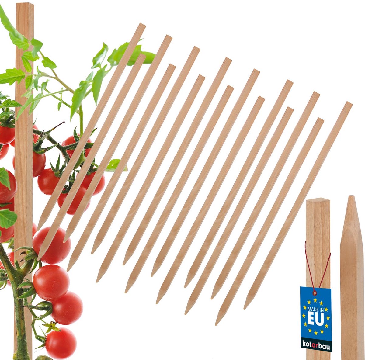 Kotarbau - Houten Plantensteun - 30 CM - Set van 15 - Voor Tomaten en Planten
