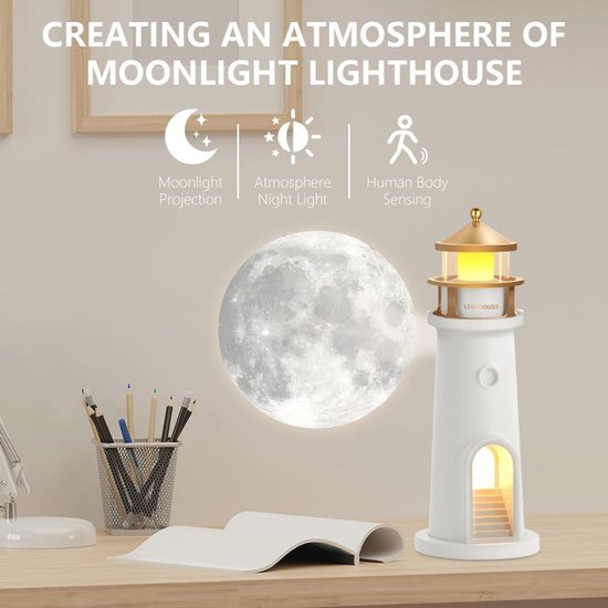 Bluetooth nachtlamp met muziek en afstandsbediening - Maanlichtprojector voor kinderen — afbeelding 4