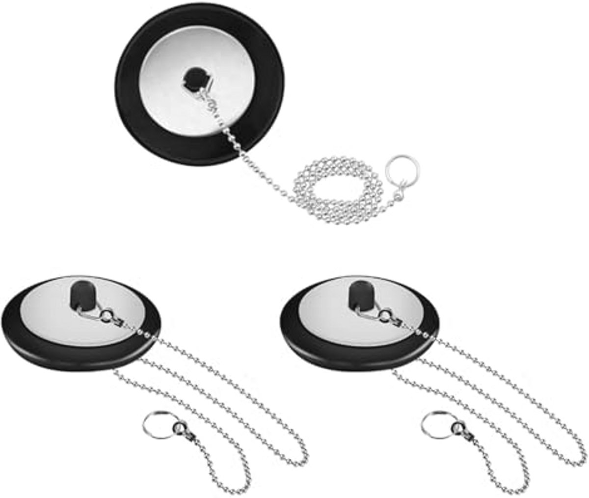 Universele Bad Plug en Ketting - 4.3cm Vervangingsplug voor Wastafel en Aanrecht