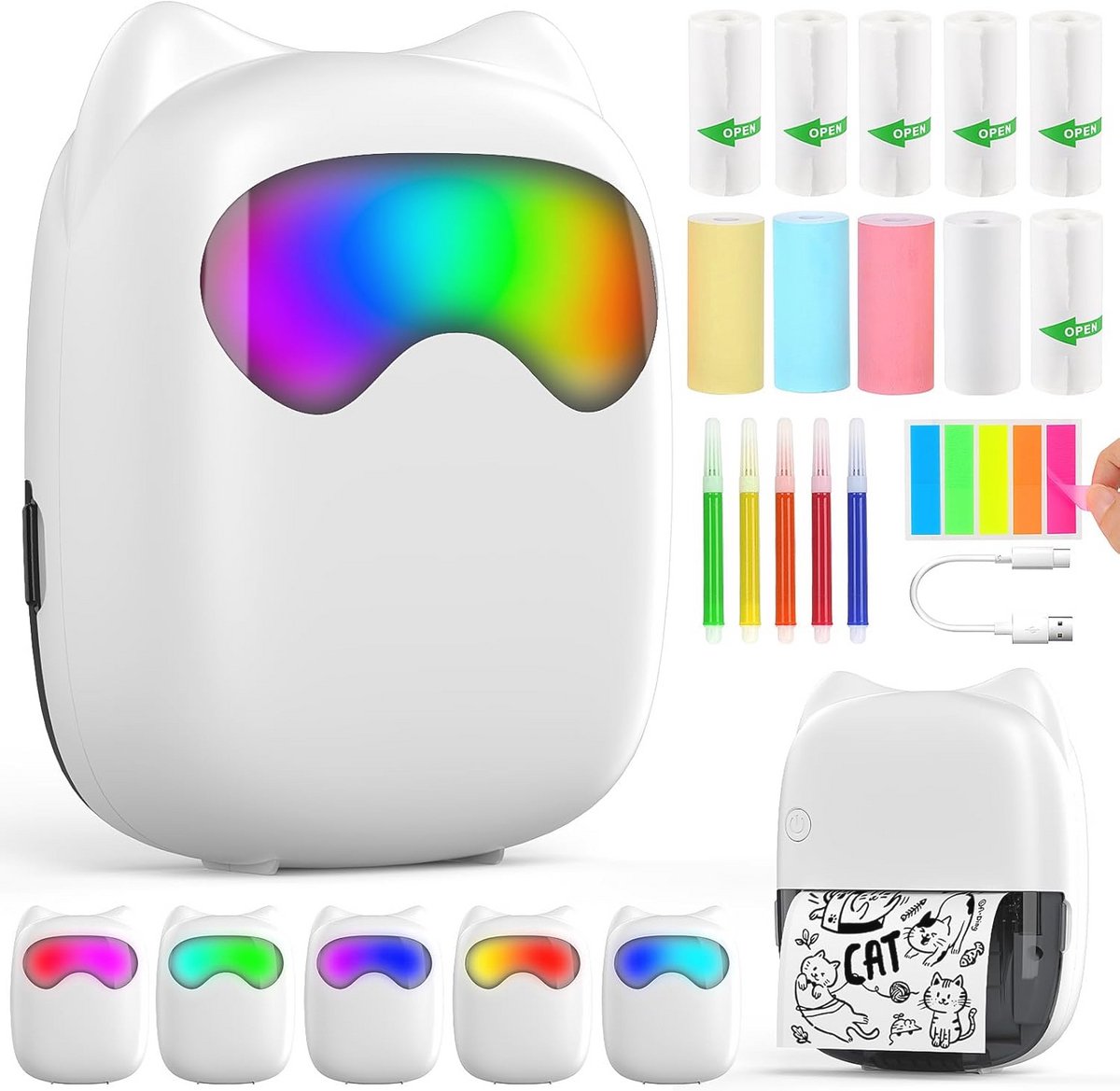 Mini Fotoprinter voor Smartphone - Draagbare Stickerprinter voor Memo's en Notities