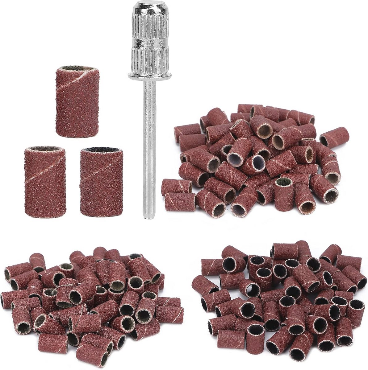 210 Stuks Schuurbanden voor Nagelboren en Manicure