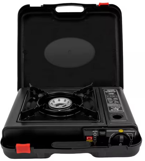 Draagbare Camping Gasbrander 2000W - Compacte Buiten Kooktoestel met Koffer - Ideaal voor Camping & Picknick — afbeelding 4